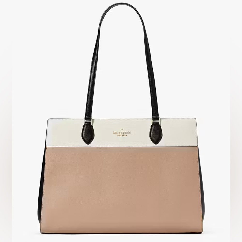 Madison Colorblock Saffiano Leather East West Laptop Tote KC618